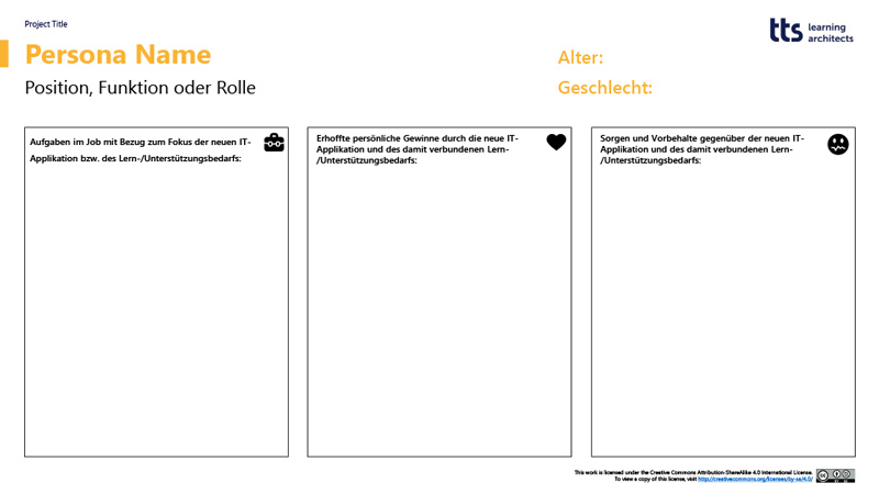 tts User Adoption Persona Vorlage