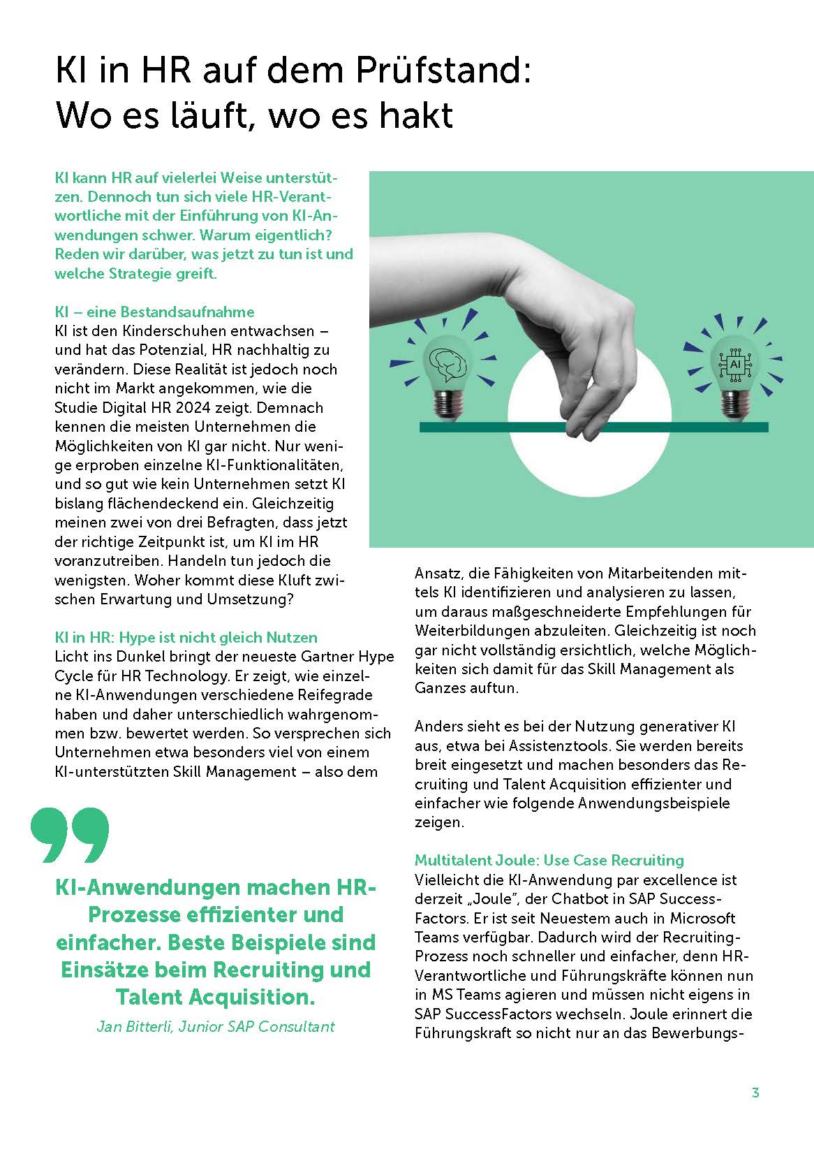 Digital HR Magazin KI in HR Seite 3