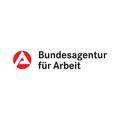 Logo of the Bundesagentur für Arbeit with red triangle and text.
