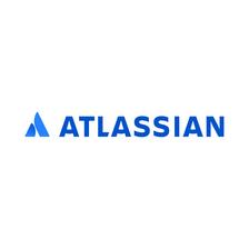 Blue logo with the word "ATLASSIAN" beside a stylized triangular icon.