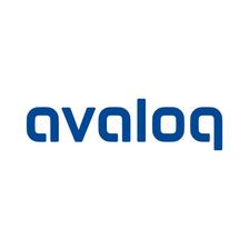 Blue "avaloq" logo on a white background.