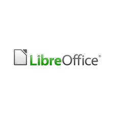 LibreOffice logo with a document icon and text in black and green.