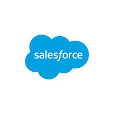 Blue cloud logo with "salesforce" in white text внутри.
