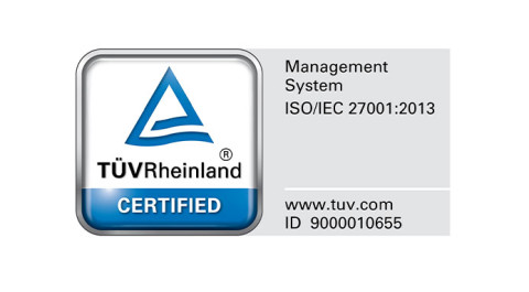 tts is certified according to the worldwide recognized standard for information security ISO/IEC 27001.