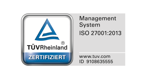 tts ist nach dem weltweit anerkannten Standard für Informationssicherheitnach ISO/IEC 27001 zertifiziert